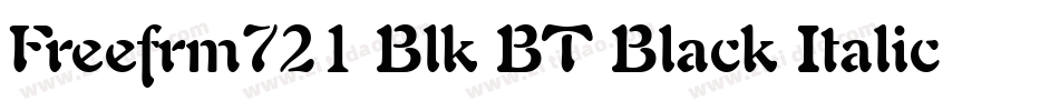 Freefrm721 Blk BT Black Italic字体转换